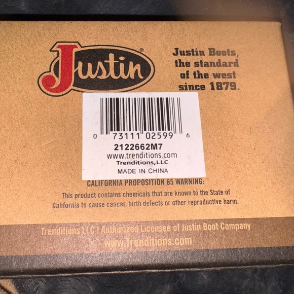 Justin Boots Brown Leather Card Wallet - Picture 6 of 6